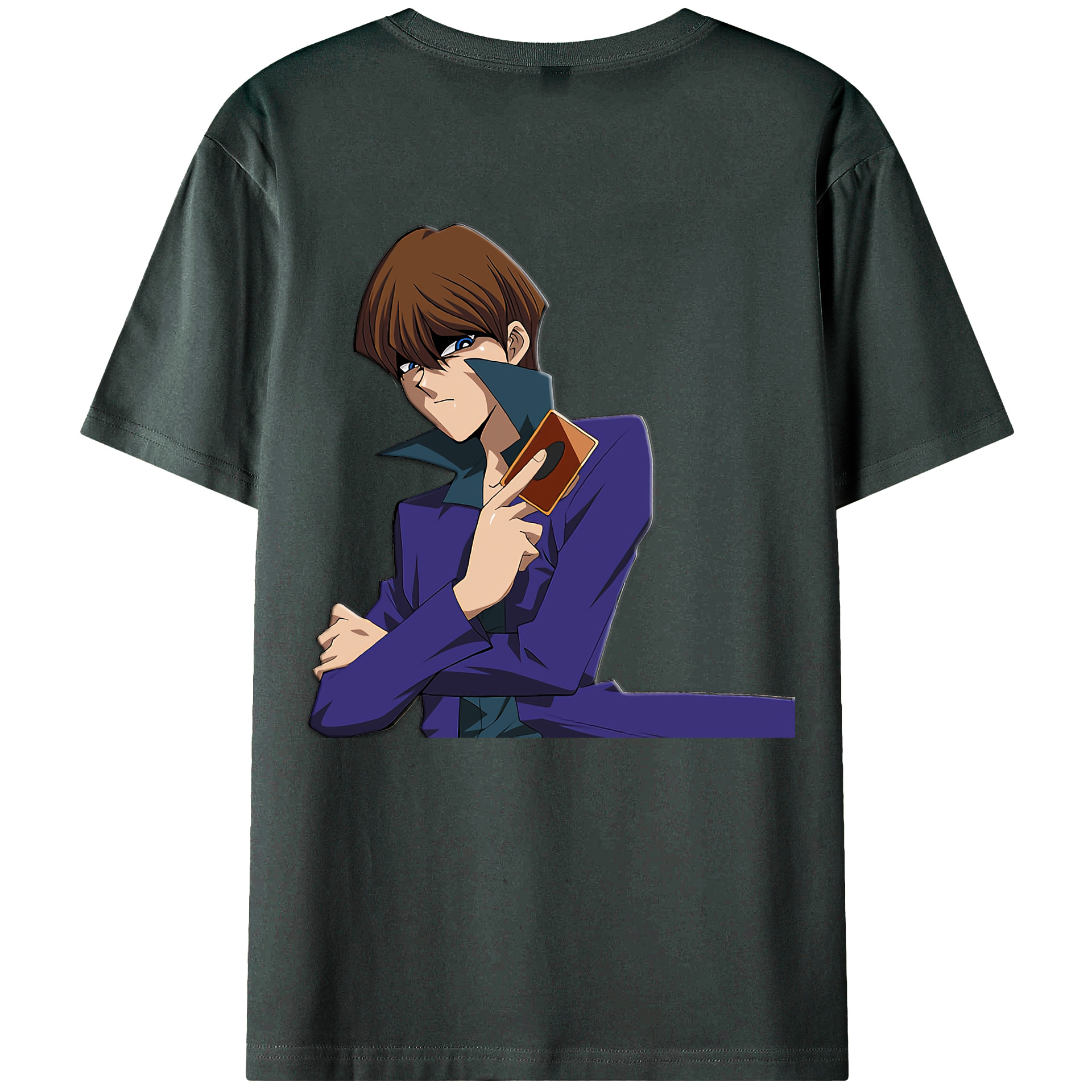 （画像用） 遊☆戯☆王 Yu-Gi-Oh! 綿100％ メンズ半袖Tシャツ（バックプリント） 通気性